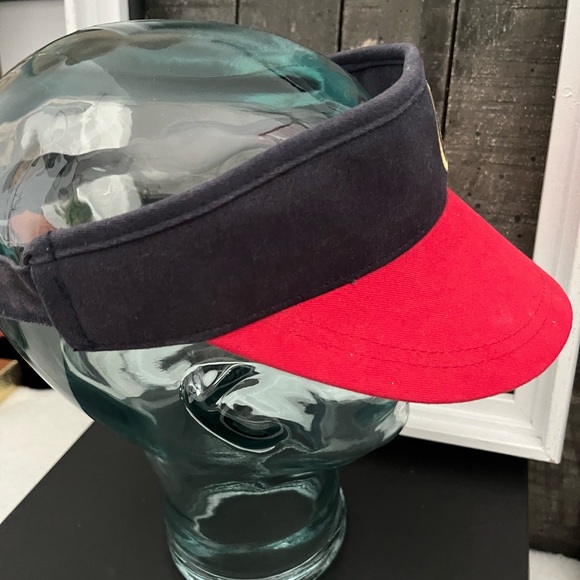 SOUTHERN PROPER Red Navy Dog Visor Adjustable Atlanta OSFM - Picture 4 of 7